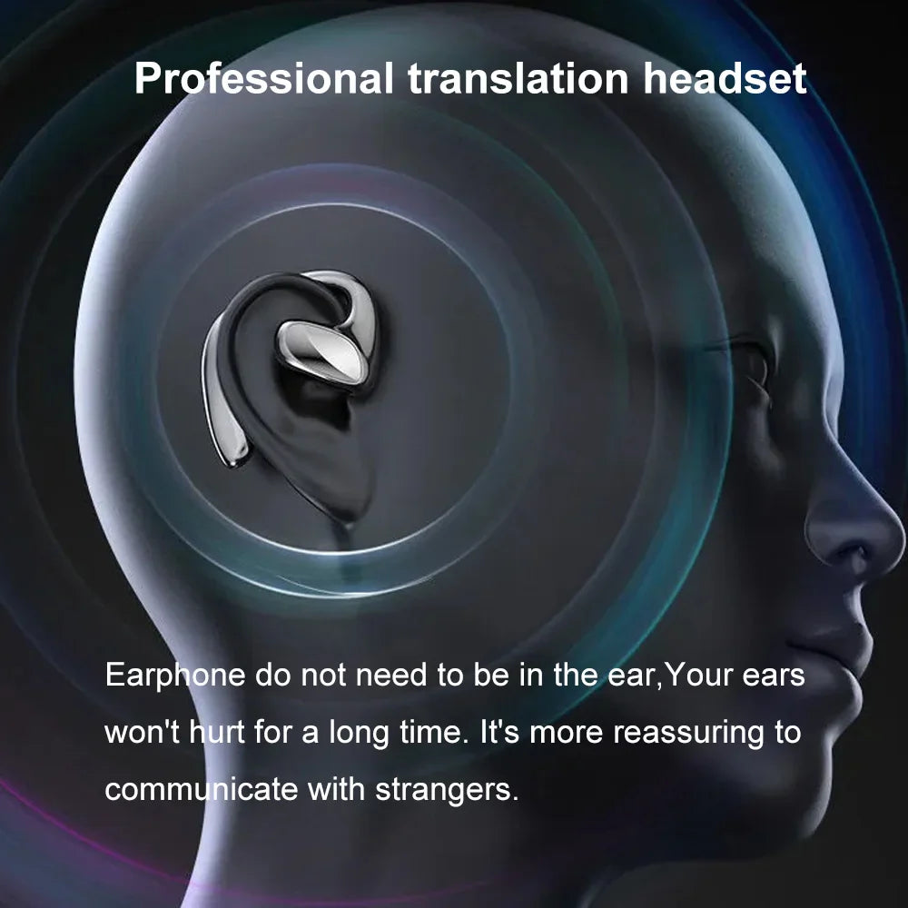 M8 Translator Earbuds | 144-Language Two-Way Real-Time Translator with 97% Accuracy | Music & Call Support