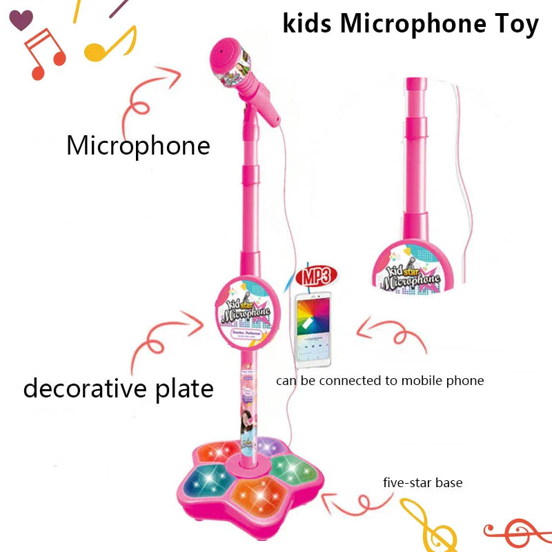 Kids' Karaoke Microphone With Stand