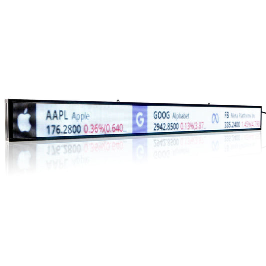 Vibrant LED News Ticker Display