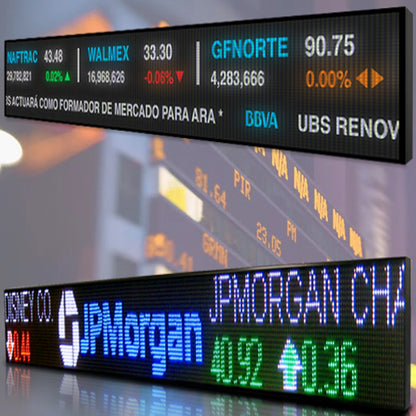 Vibrant LED News Ticker Display